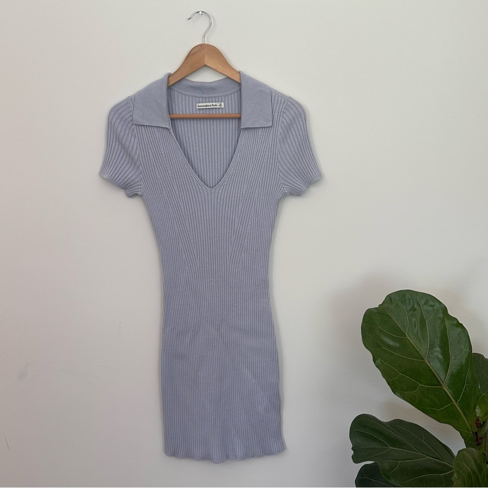 Abercrombie & Fitch Rib Knit Polo Short Sleeve Dress Size XS